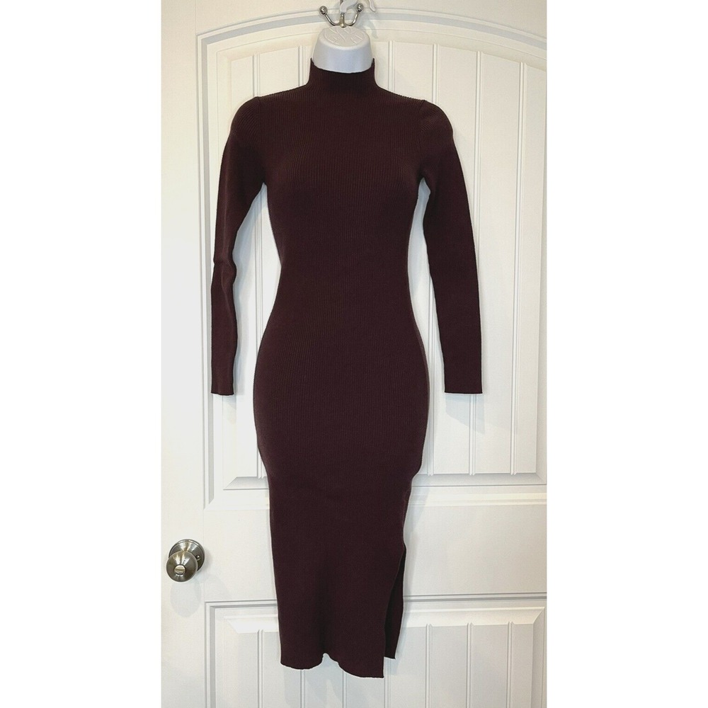 Dress Forum Los Angeles Fitted Dress Womens Small Burgundy long Length